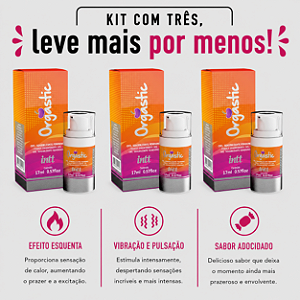 KIT COM TRES ORGASTIC EXCITANTE FEMININO 17g ( cada sai por R$ 52,78 no pix )