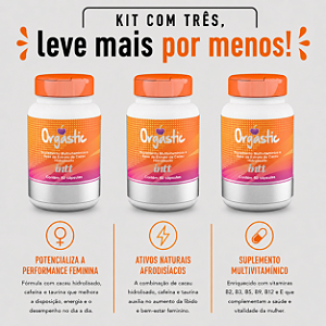 KIT COM TRES ORGASTIC CÁPSULAS FEMININO ( cada sai por R$ 64,73 no pix )