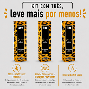 KIT COM TRES SELVAGEM ÓLEO SENSUAL PARA MASSAGEM INTT 130ml ( cada sai por R$ 34,35 no pix )