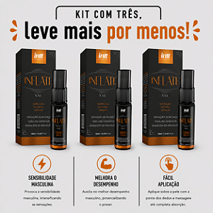 KIT COM TRES INFLATE SPRAY INTT 15ml ( cada sai por R$ 21,40 no pix )
