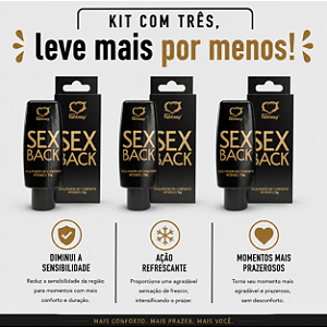 KIT COM TRES SEX BACK GEL DESSENSIBILIZANTE EXTRA FORTE 15g ( cada sai por R$ 11,94 no pix )