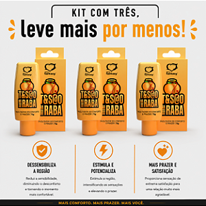 KIT COM TRES TESÃO NA RABA GEL DESSENSIBILIZANTE 15g ( cada sai por R$ 10,95 no pix )