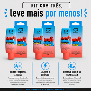 KIT COM TRES PINTA CLIMA ICE / HOT Excitante em Gel 15g ( cada sai por R$ 10,95 no pix )
