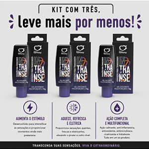 KIT COM TRES INTRANSE EXCITANTE GEL MULTIFUNÇÕES 15g ( cada sai por R$ 10,95 no pix )