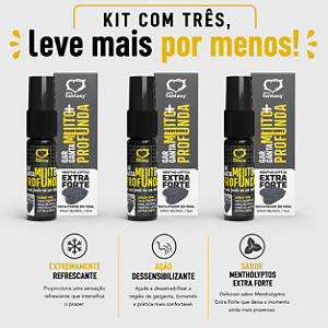 KIT COM TRES GARGANTA EXTRA FORTE MUITO+ PROFUNDA! 15ml ( cada sai por R$ 14,93 no pix )