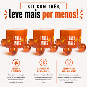 KIT COM TRES LANÇA XANAS EXCITANTE FEMININO CÁPSULA 3un ( cada sai por R$ 5,97 no pix )