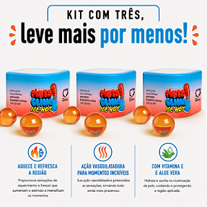 KIT COM TRES PINTA CLIMA ICE / HOT Excitante em Cápsula 3un ( cada sai por R$ 5,97 no pix )