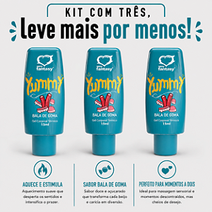 KIT COM TRES Gel Yummy Bala de Goma 15ml ( cada sai por R$ 4,63 no pix )