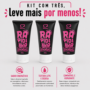 KIT COM TRES RAPIDINHA Gel Lubrificante Sabor Energético 30g ( cada sai por R$ 6,96 no pix )