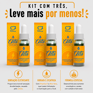 KIT COM TRES CLITO ELETRIZANTE Excitante em Gotas 17ml ( cada sai por R$ 13,93 no pix )