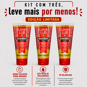 KIT COM TRES BUBBALOVE GEL MORANGO 60g ( cada sai por R$ 7,96 no pix )