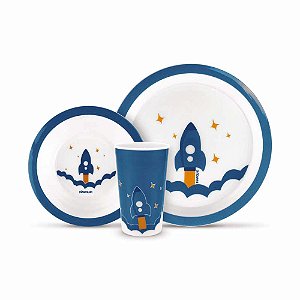 Kit Alimentação 3 Peças Foguete Azul