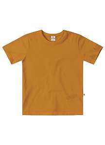 Camiseta Básica Infantil Menino Marrom