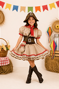 Vestido Infantil Festa Junina Cangaceira