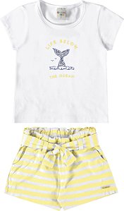 Conjunto Sereia Cotton/Tecido Listrado Eco Have Fun