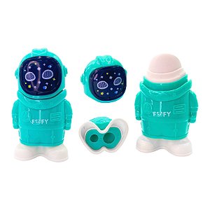 Apontador Com Borracha Astronauta Verde - Fofy