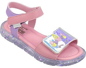 Sandália de Led Infantil Feminina Lulli Unicórnio Lilás Rosa