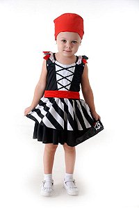 Fantasia Pirata Feminino Vestido Bebê
