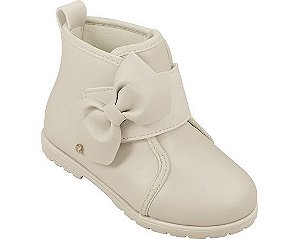 Bota Infantil Pampili Com Laço Branco