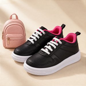 Tênis Infantil Feminino Pampili Up Recortes Preto