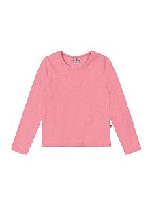 Blusa Infantil Menina em Cotton Básicos Rosa - Brandili