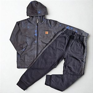Conjunto de Moletom Infantil Galáxia Preto