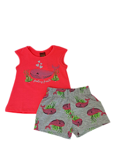 Conjunto Infantil Menina Feeling Fresh Rosa - Kyly