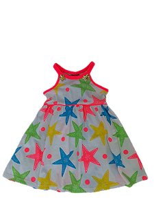 Vestido Infantil Menina Estrela Do Mar Branco - Kyly