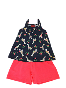 Conjunto Infantil Menina Girafinha Preto - Kyly