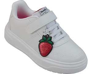 Tênis Infantil Pampili Morango Branco