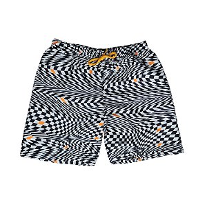 Bermuda Moda Praia Preta e Branca - Brandili