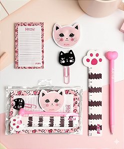 Kit de Anotação Gatinho - Fofy