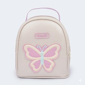 Mochila Infantil Pampili Borboleta Candy Nude