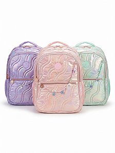 Mochila Escolar Holográfica Waves Seanite Color Up