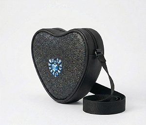 Bolsa Infantil Pampili Coração Preta