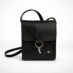 Bolsa Preta  Infantil Transversal  Pampili