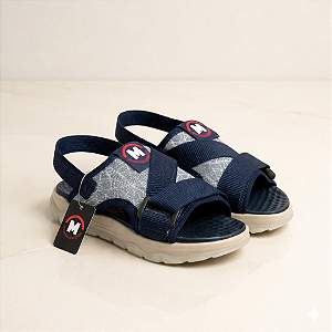 Sandália Papete Infantil Molekinho Azul Marinho