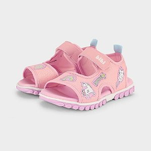 Sandália Infantil Bibi Summer Roller Sport 2.0 Rosa de Unicórnio
