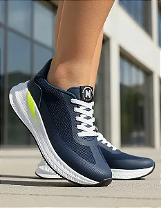 Tênis Casual Azul Marinho com Sola Branco Molekinho
