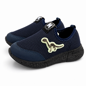 Tênis Casual Azul Marinho com Sola Preta Molekinho