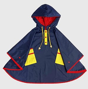 Capa De Chuva KidSplash! Lisa Triple Color Azul Marinho