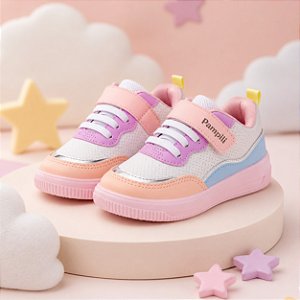 Tênis Infantil Pampili Up Recortes Colorido Feminino