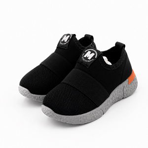 Tênis Infantil Molekinho Slip On Meninos Preto/Cinza