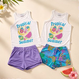 Kit 2 Conjuntos Infantil Tinkbink Tropical Summer