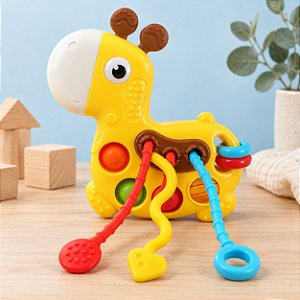 Girafa Sensorial Shiny Toys - Brinquedo Educativo e Mordedor