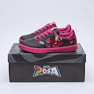 Tênis Infantil Juvenil Robson Coleção Dos Rosa Preto Pink