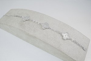 PULSEIRA VAN CLEEF  BANHADA NO OURO BRANCO, E OURO 18K