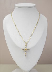 COLAR CRUCIFIXO ZIRCONIA