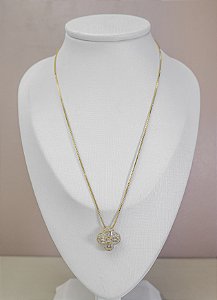 COLAR TREVO ZIRCONIA