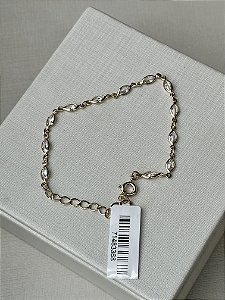Pulseira pedras transparentes
